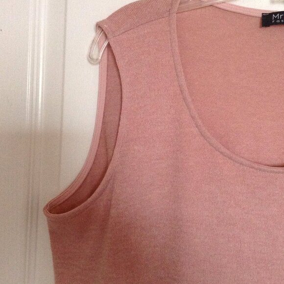 Mr. Max Fashions Women's Sleeveless Knit Tank Top Size XL Powder Pink Comfy - Picture 3 of 6